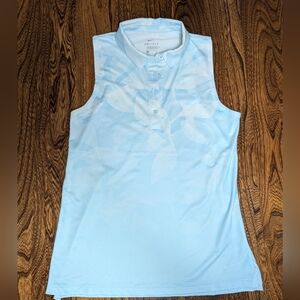 Nike Sleeveless Collared Floral Shirt - Small - Golf and Tennis